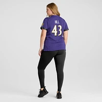 Women's Nike Justice Hill Purple Baltimore Ravens Game Jersey