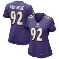 Women's Nike Justin Madubuike Purple Baltimore Ravens Game Jersey