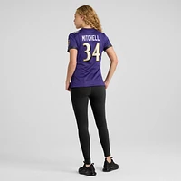 Maillot de match Nike Keaton Mitchell violet Baltimore Ravens pour femme