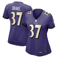 Maillot de match Nike Kenyan Drake violet Baltimore Ravens pour femme