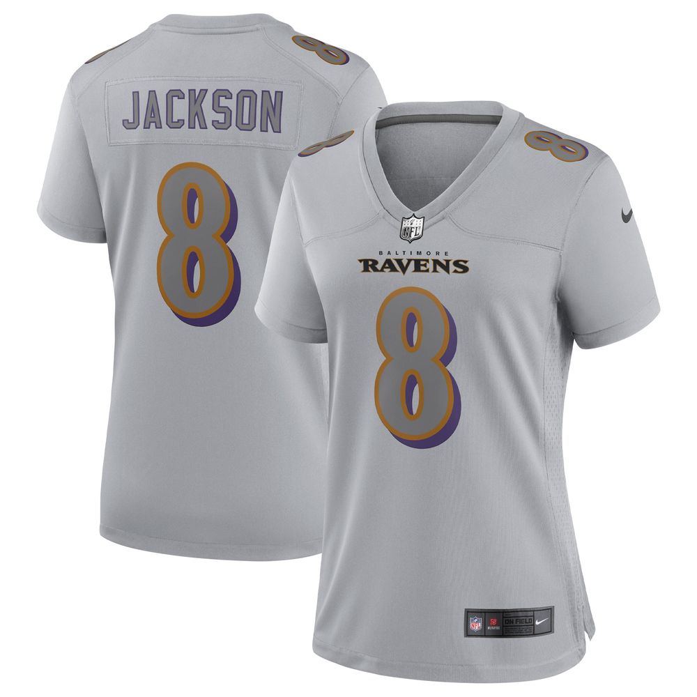 Nike Women's Nike Lamar Jackson Gray Baltimore Ravens Atmosphere Fashion  Game Jersey