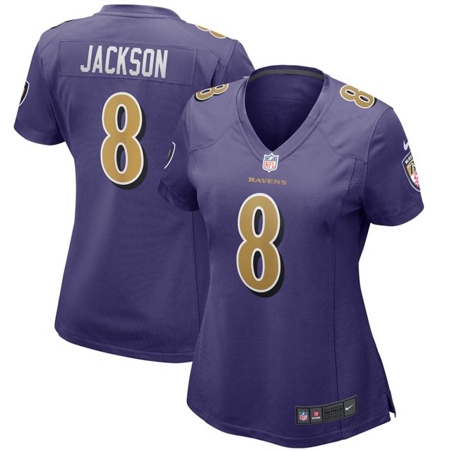 Maillot de joueur jeu alternatif Nike Lamar Jackson violet Baltimore Ravens pour femme