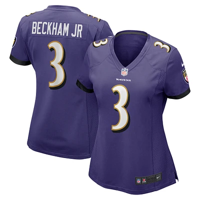 Maillot de match des Ravens Baltimore Nike Odell Beckham Jr. violet pour femme