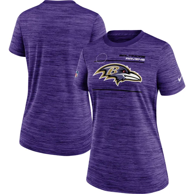 Women's New Era Purple Baltimore Ravens Crop Long Sleeve T-Shirt