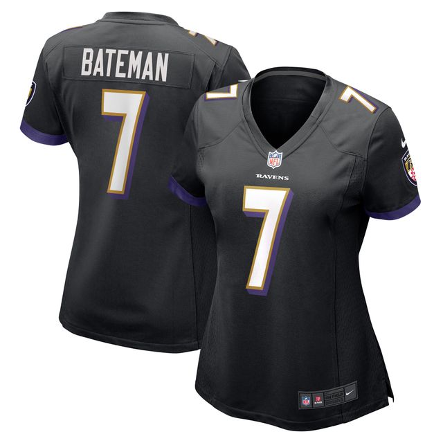 Maillot de joueur match Nike Rashod Bateman des Ravens Baltimore noir pour femme
