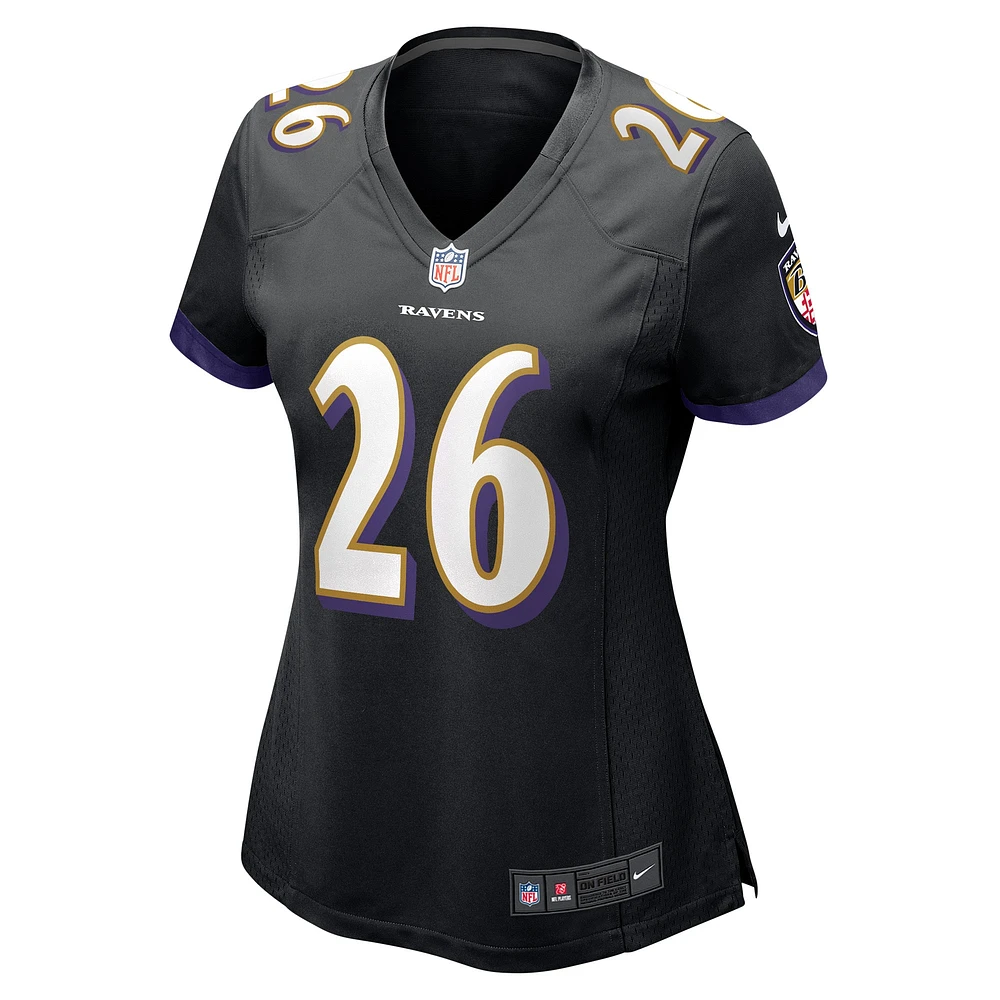 Maillot de joueur retraité Nike Rod Woodson pour femme, noir, Baltimore Ravens