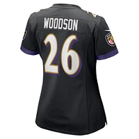 Maillot de joueur retraité Nike Rod Woodson pour femme, noir, Baltimore Ravens