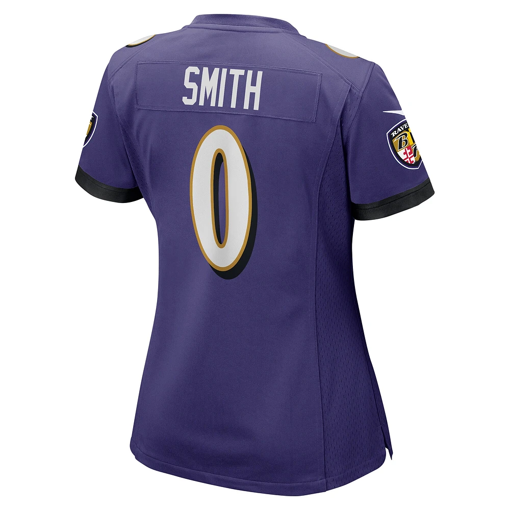 Maillot de match Nike Roquan Smith pour femme des Ravens Baltimore pourpre