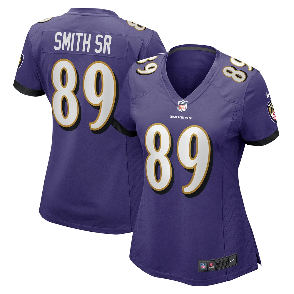 Maillot Nike Steve Smith Sr. Violet pour femmes Retired Game des Ravens de Baltimore