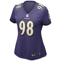 Maillot de joueur retraité Nike Tony Siragusa pour femme des Ravens Baltimore, violet