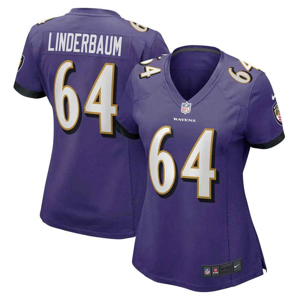 Maillot de match joueur Nike Tyler Linderbaum violet Baltimore Ravens pour femme