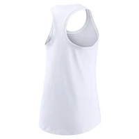 Women's Nike White Baltimore Ravens Tri-Blend Scoop Neck Racerback Tank Top