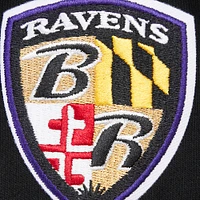 Sweat à capuche en polaire imprimé animal Pro Standard noir Baltimore Ravens pour femmes