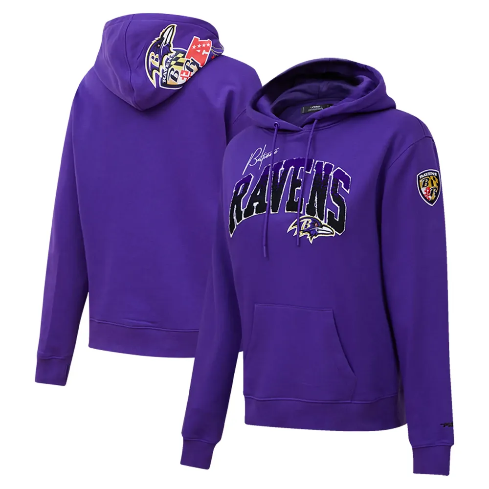 Men's Antigua Black Baltimore Ravens Victory Pullover Hoodie