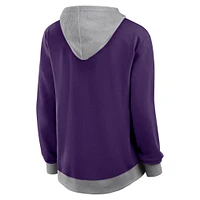 Sweat à capuche entièrement zippé violet Baltimore Ravens Hit It French Terry pour femme