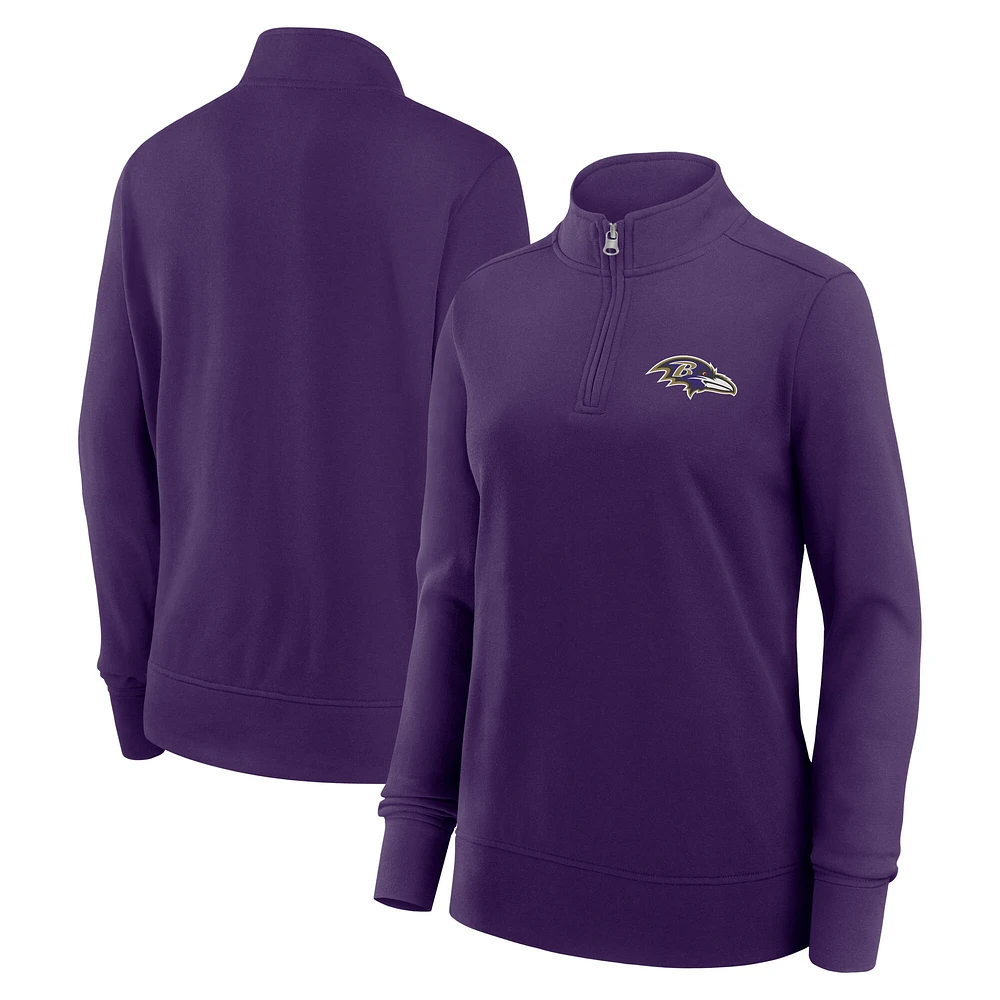 Veste violette à fermeture éclair quart de tour Velocity des Baltimore Ravens pour femme