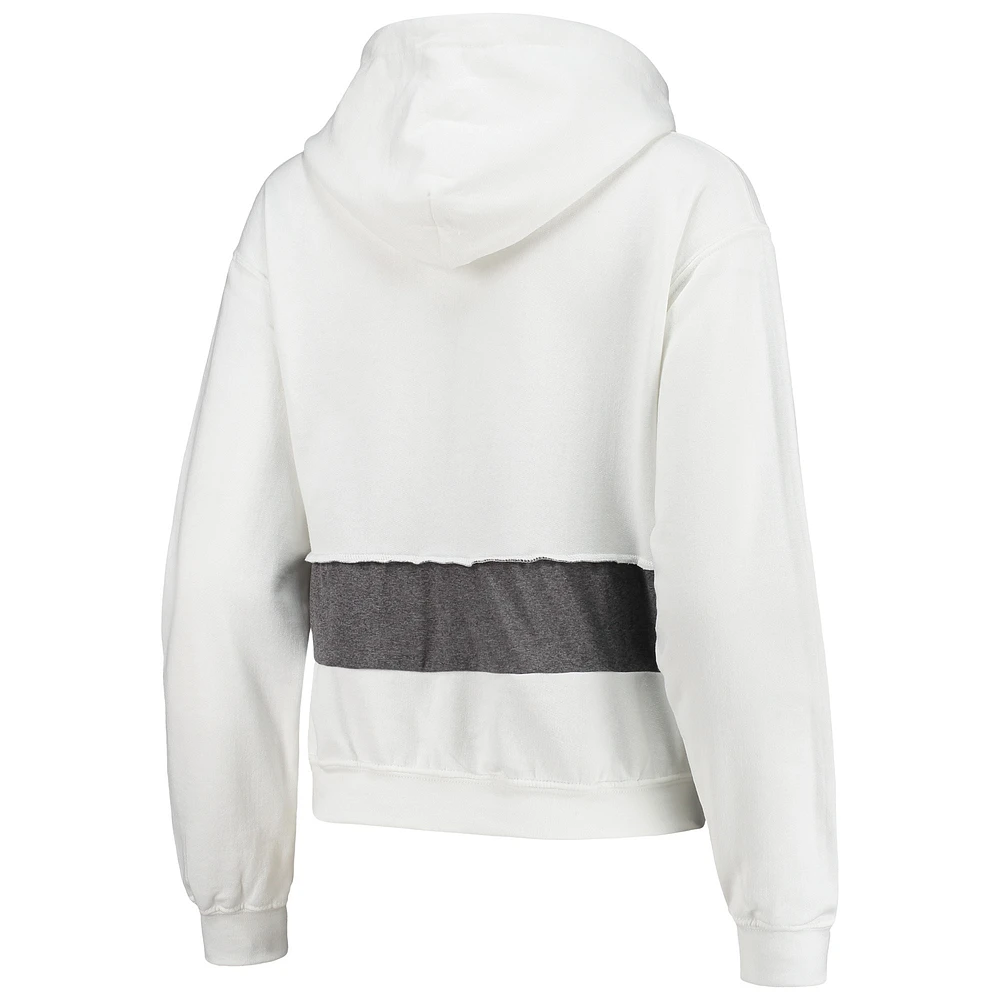 Women's Refried Apparel White Baltimore Ravens Sustainable Crop Dolman Pullover Hoodie