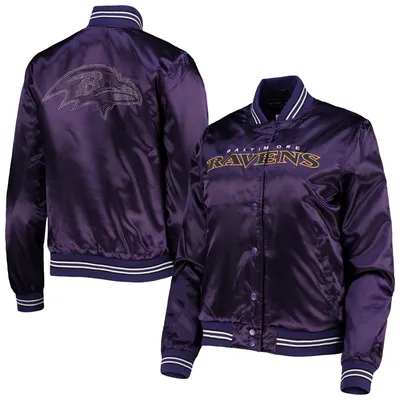 Women's Starter Scarlet San Francisco 49ers Varsity Lover Satin Full-Snap  Jacket