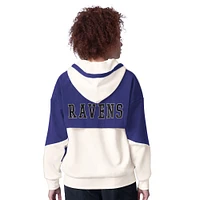 Women's Starter White Baltimore Ravens Scrimmage Full-Zip Hoodie