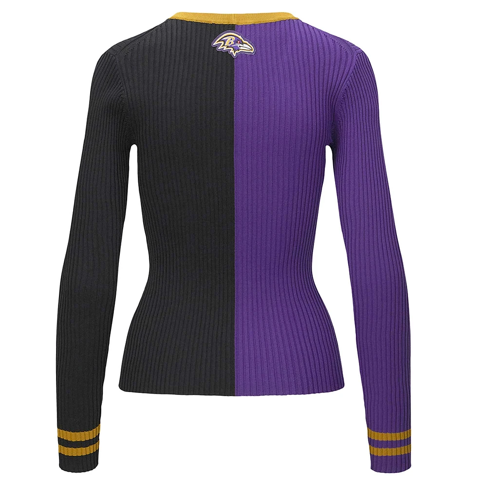 Pull cargo STAUD violet/noir Baltimore Ravens pour femme