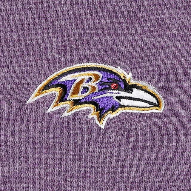 Sweat-shirt Tommy Bahama pour femme violet chiné Baltimore Ravens Sport Sun Fade Full-Zip