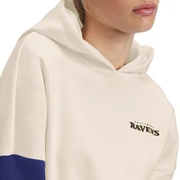 Sweat à capuche Tommy Hilfiger crème/violet Baltimore Ravens Harriet pour femmes