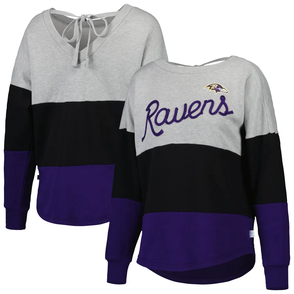 Lids Baltimore Ravens Touch Women's Outfield Deep V-Back Pullover