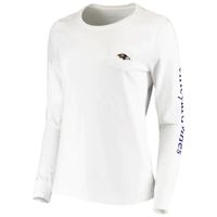 Women's Vineyard Vines White Baltimore Ravens Helmet Long Sleeve T-Shirt