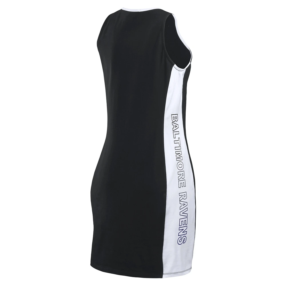 Women's WEAR by Erin Andrews Black Baltimore Ravens Bodyframing Tank Dress