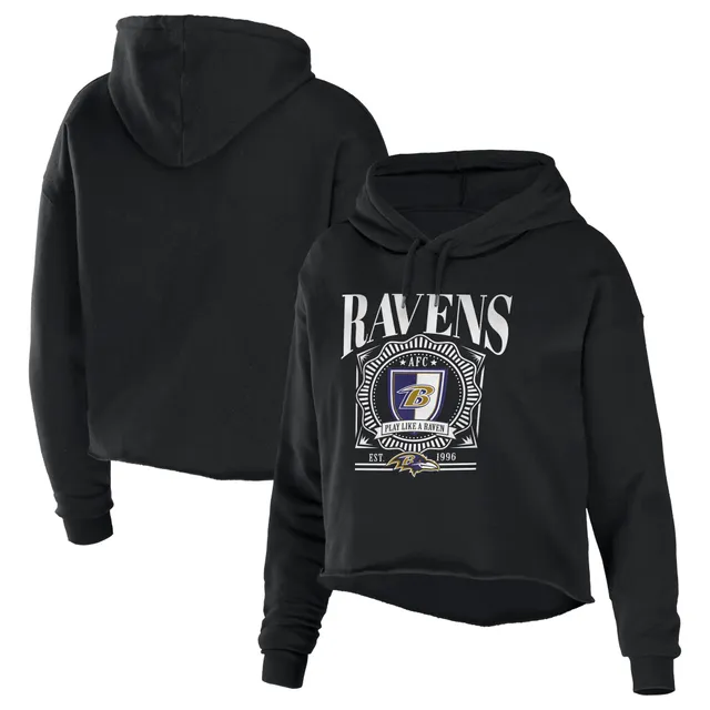 Lids Pittsburgh Steelers WEAR by Erin Andrews Women's Modest Cropped  Pullover Hoodie - Black