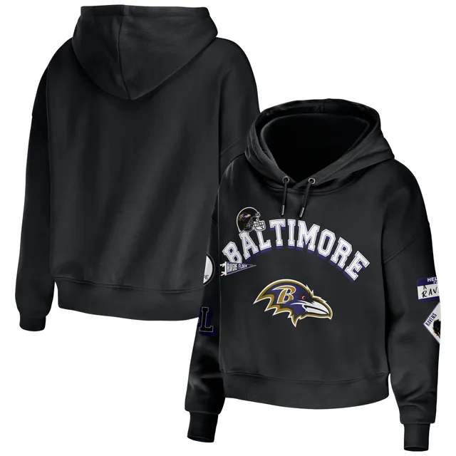 Lids Philadelphia Eagles WEAR by Erin Andrews Women's Modest Cropped  Pullover Hoodie - Black