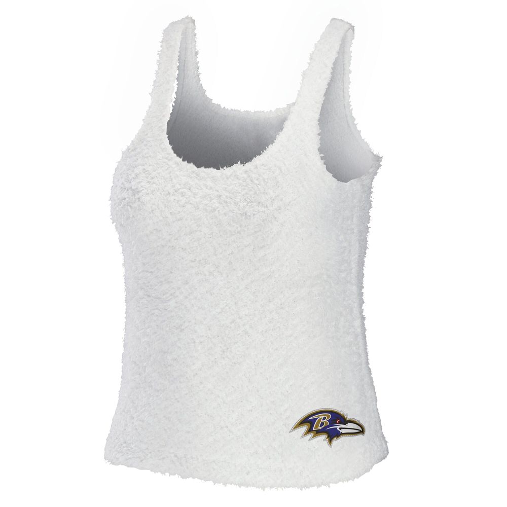 Women's WEAR by Erin Andrews Cream Baltimore Ravens Plus Cozy Scoop Neck Tank Top & Pants Set