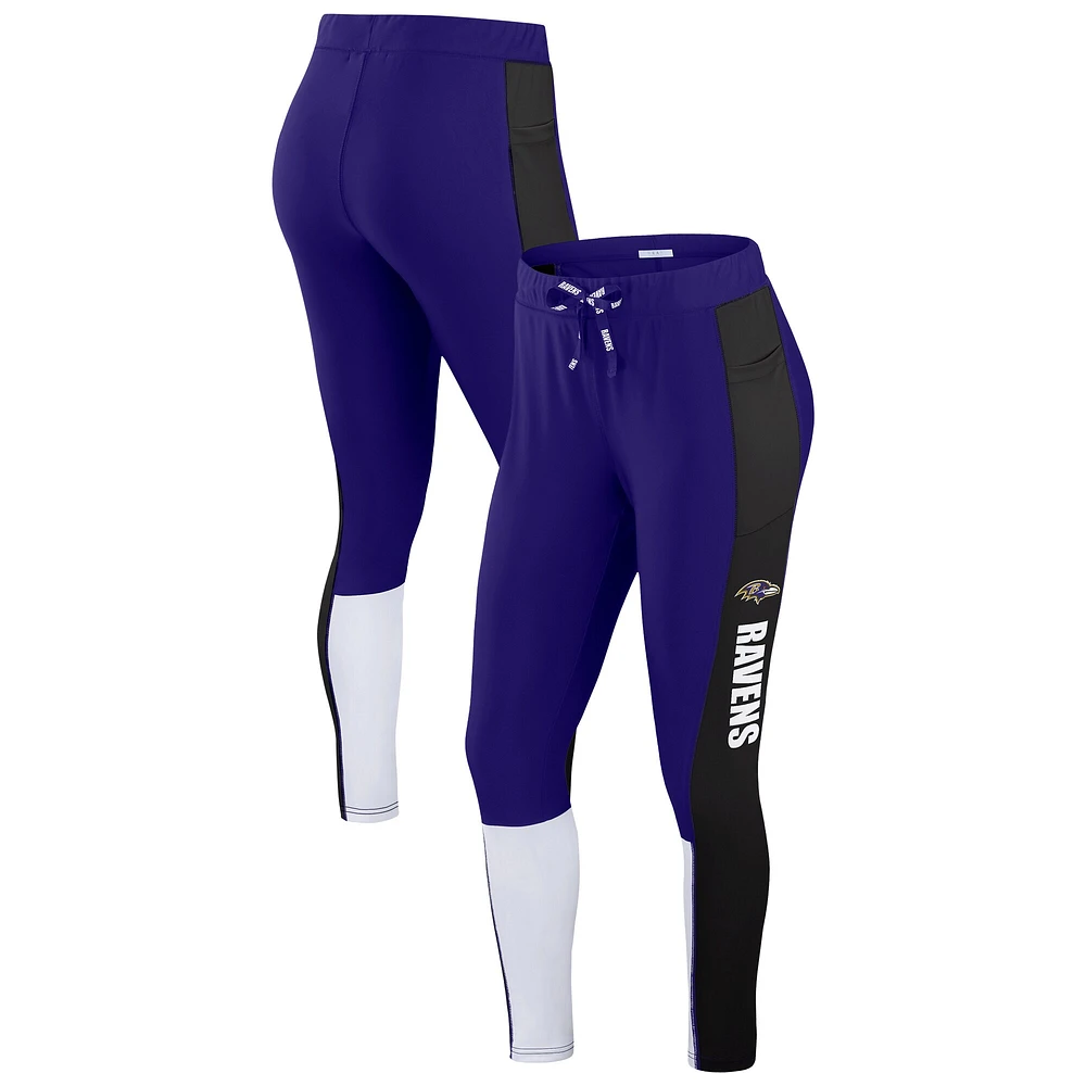 Leggings à blocs de couleurs violet/noir Baltimore Ravens WEAR by Erin Andrews pour femme