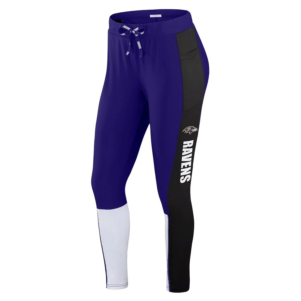 Leggings à blocs de couleurs violet/noir Baltimore Ravens WEAR by Erin Andrews pour femme