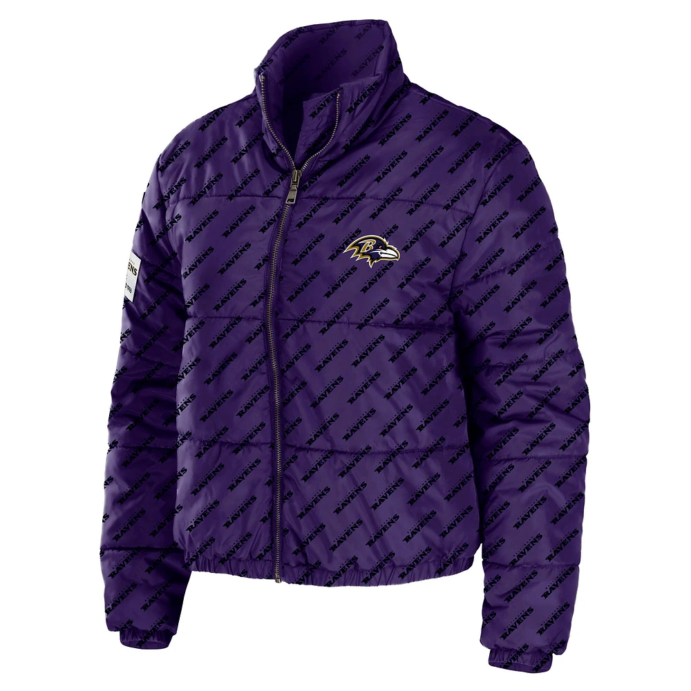 Veste courte zippée violette WEAR by Erin Andrews pour femme des Baltimore Ravens