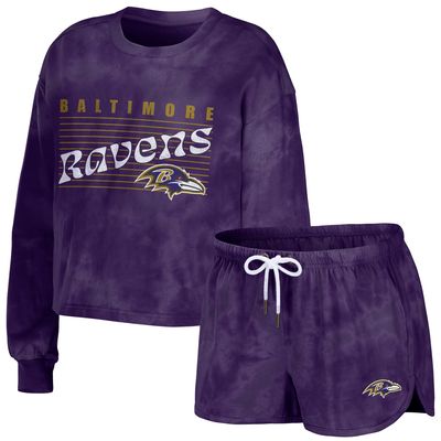 Women's WEAR by Erin Andrews Black Baltimore Ravens Cropped Sponge