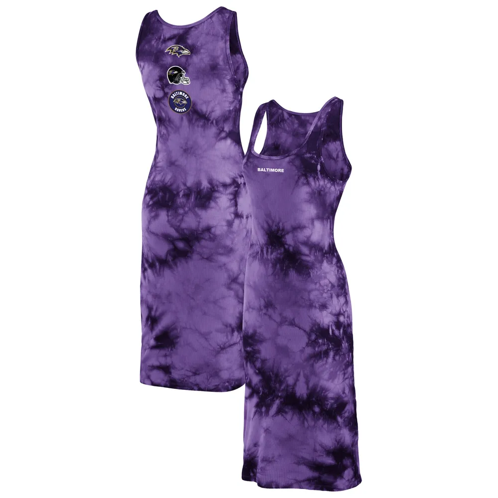 Lids Baltimore Ravens WEAR by Erin Andrews Women's Tie-Dye Tank Top Dress -  Purple