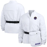 Doudoune zippée repliable blanche Baltimore Ravens pour femme WEAR by Erin Andrews