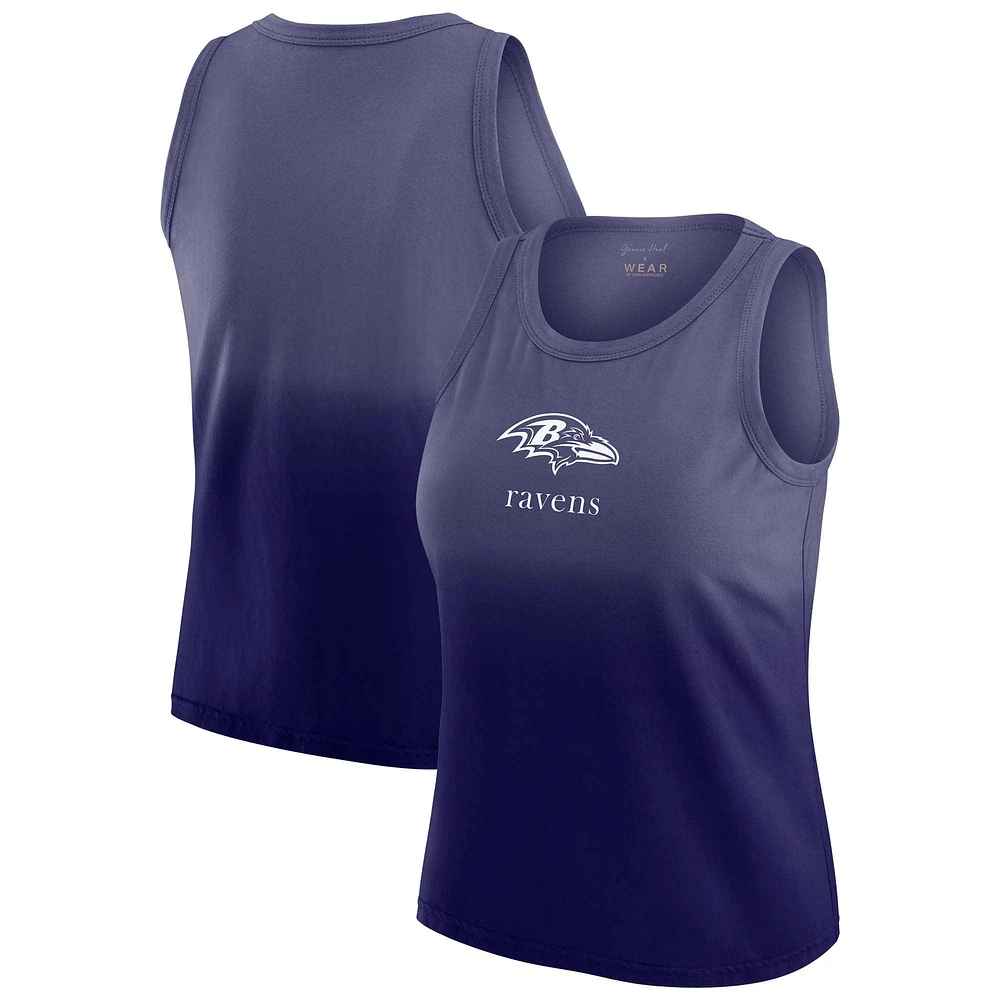 Débardeur violet ombré Baltimore Ravens WEAR by Erin Andrews x Gracie Hunt pour femme