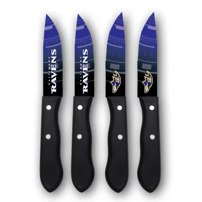 Baltimore Ravens Woodrow 4-Piece Stainless Steel Steak Knife Set