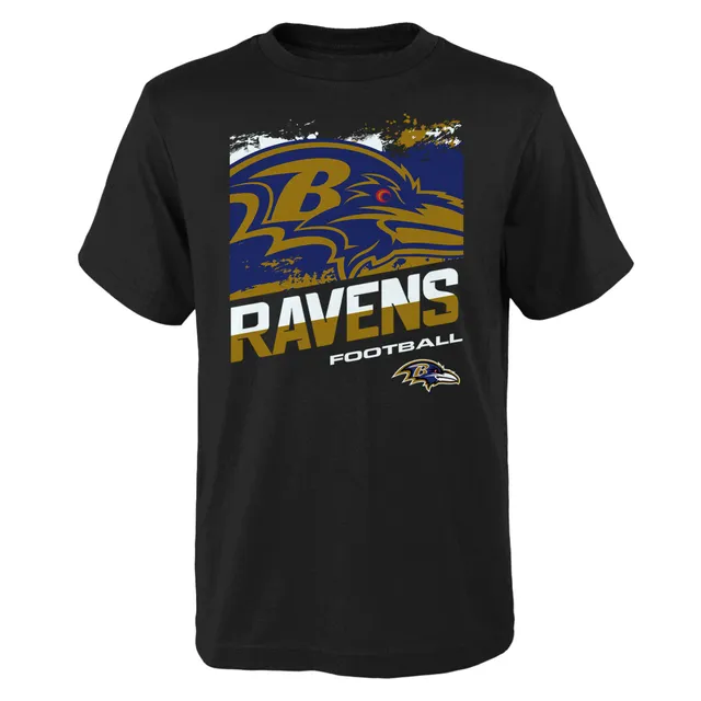 Preschool Purple Baltimore Ravens Team Logo Short Sleeve T-Shirt