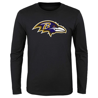 Youth Baltimore Ravens Primary Logo Long Sleeve T-Shirt