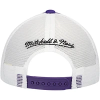 Youth Mitchell & Ness Purple Baltimore Ravens Stripe Trucker Adjustable Hat