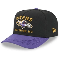 Youth New Era  Black/Purple Baltimore Ravens 2025 NFL Draft A-Frame 9FIFTY Snapback Hat