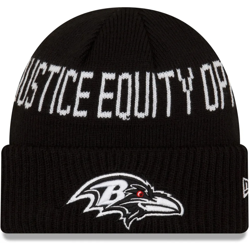 Lids Baltimore New Era Youth Social Justice Cuffed Knit Hat - Black Brazos Mall
