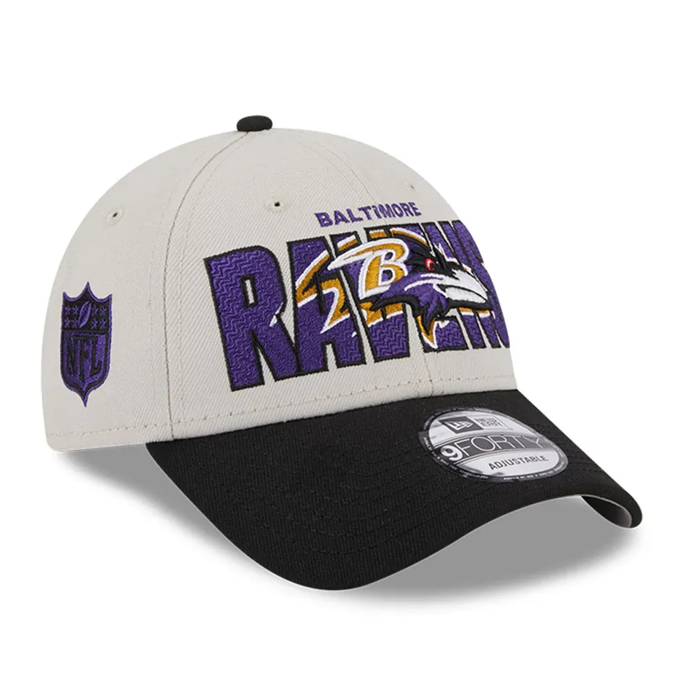 New Era Youth New Era Stone/Black Baltimore Ravens 2023 NFL Draft 9FORTY  Adjustable Hat