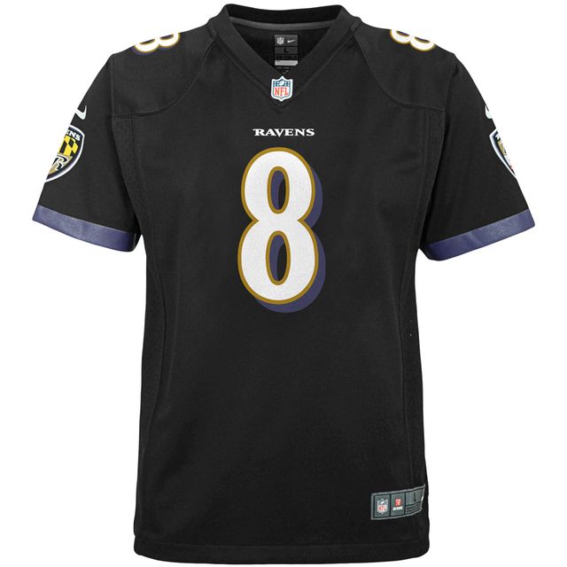 Maillot de match Nike Lamar Jackson pour jeunes des Ravens Baltimore, noir