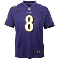 Maillot de match Nike Lamar Jackson violet Baltimore Ravens pour jeune