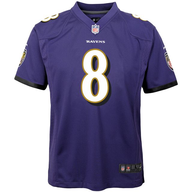 Maillot de match Nike Lamar Jackson violet Baltimore Ravens pour jeune