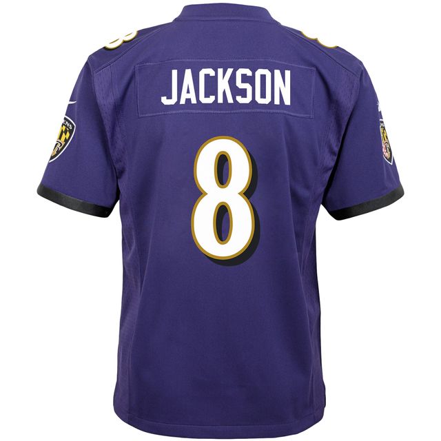 Maillot de match Nike Lamar Jackson violet Baltimore Ravens pour jeune